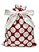 Appleby Lane 100% Cotton Gift Bags (Standard Set, Red), Set of 5 bags: three 16