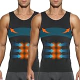 Casey Kevin 2er Pack Shapewear Herren Kompressionsshirt Herren Bauchweg Unterhemd Tank Top
