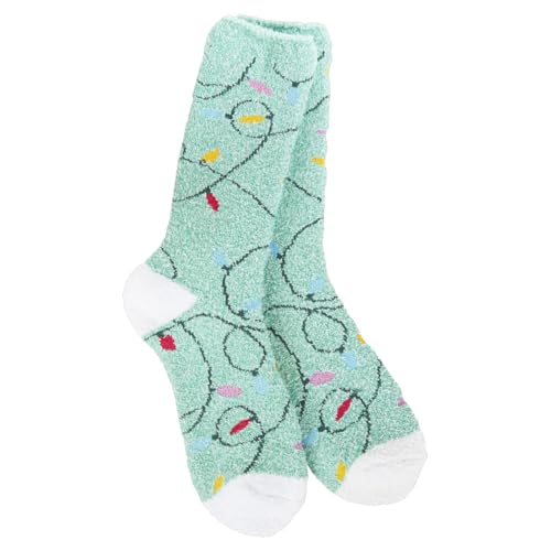 Image of World's Softest Cozy Collection Crew Socks - Smooth Multi Colors Cozy Socks - Knit Top Holiday Spirit Fashion Socks