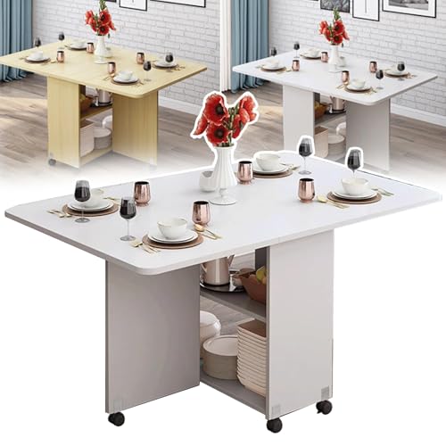 Table pliable 6 à 8 places idéale pour optimiser la salle à manger ou une chambre