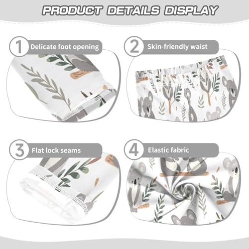 Toddler Girls Leggings Printed Yoga Pants Leggings Grey Koala for Kids3