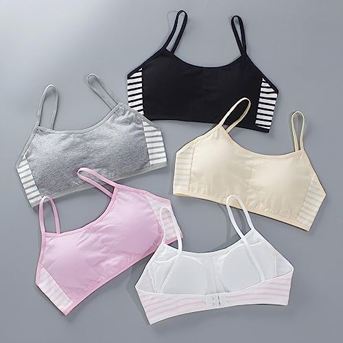Katutude Pacote com 4 sutiãs esportivos de algodão sem costura sem costura com alças elásticas com f