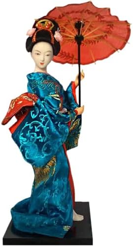 Japanese Doll 12in Porcelain Geisha, Style 2 image 3