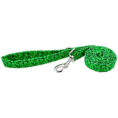 DOGWONG St. Patrick's Day Dog Leash, Green Lucky Clover Shamrock Dog Leash Soft Durable Lucky Charm Puppy Leash for Small Medium Large Dog Gift