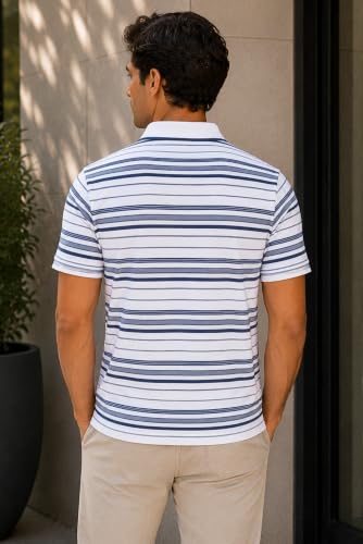 Image of SANE ORIGINALS Half Sleeve Polo T-Shirt for Men with Pocket || Stripe Collar and Pocket T-Shirt for Men Half Sleeves
