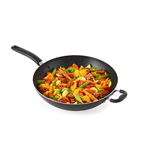 T-Fal Ultimate Hard Anodized Nonstick Wok 14 Inch Cookware, Pots And Pans, Dishwasher Safe Black #TOP4