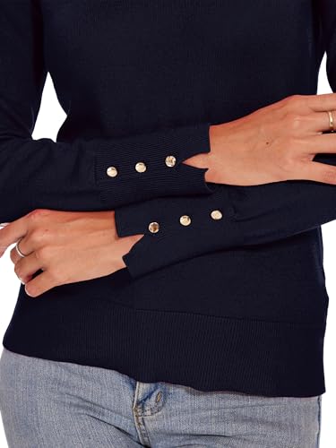 Image of Spicy Sandia Women's V Neck Pullover Sweaters with Dressy Cuffs