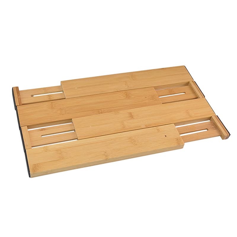 VIGAN Lot de 2/4 séparateurs de tiroir réglables en bambou pour chambre à coucher, cuisine, tiroir de rangement, séparateurs de tiroir extensibles pour placard, armoire (4 pièces/court)
