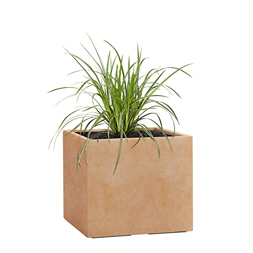 Pflanzwerk® Pflanzkübel Cube Terrakotta 30x34x34cm *Frostbeständiger Blumenkübel* *UV-Schutz* *Qualitätsware*