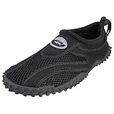 Wave Mens Waterproof Water Shoes (10 D(M) US, Black/Black)