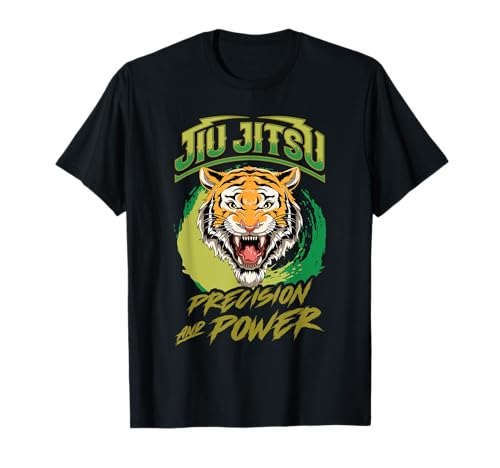 Jiu Jitsu Precision and Power - Grappling BJJ Angry Tiger T-Shirt