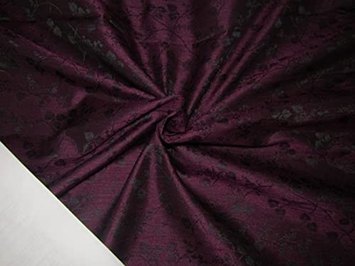 Tissu brocart floral violet haut de gamme BRO817 pour couture de luxe