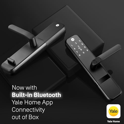 Image of Yale Zuri Smart Door Lock with 5 Way Unlocking (Fingerprint, PIN, RFID, Manual Key) and Built-in Bluetooth (to Access Through Home App) (Black)