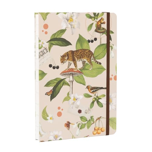 Kokonote Journal Dotted A5 Jungle Bliss - Hard Cover Notizblock A5 Notizbuch A5 Dotted Tagebuch für Erwachsene und Kinder