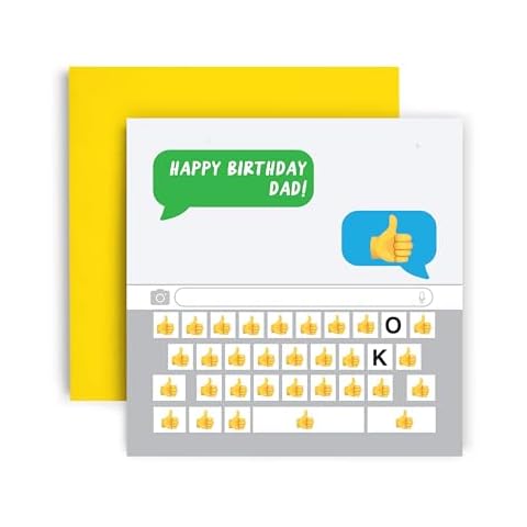 Huxters Funny Dad Birthday Card with Emoji Cover