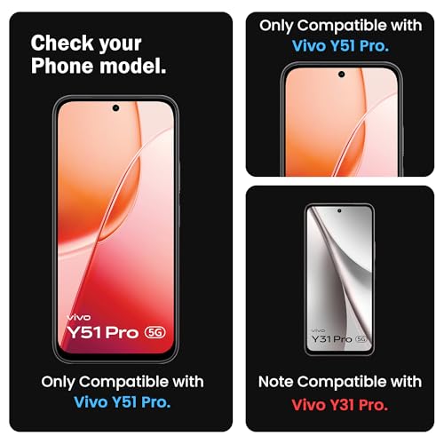 Image of FIRST MART Military Grade Gorilla Tempered Glass For Vivo Y51 Pro (6.75 Inch) With Edge To Edge Full Screen Coverage and Easy Installation Kit | Black, Pack of 2