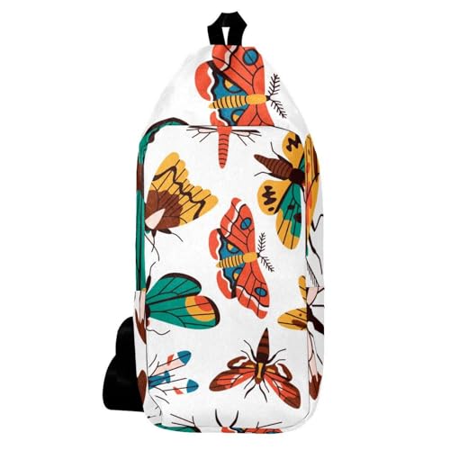 Sac à dos à bandoulière papillons et mites mixte 16x36.5x8.4cm