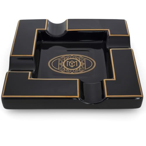 Mondo Cigar Zigarrenaschenbecher eckig Cubo Keramik schwarz