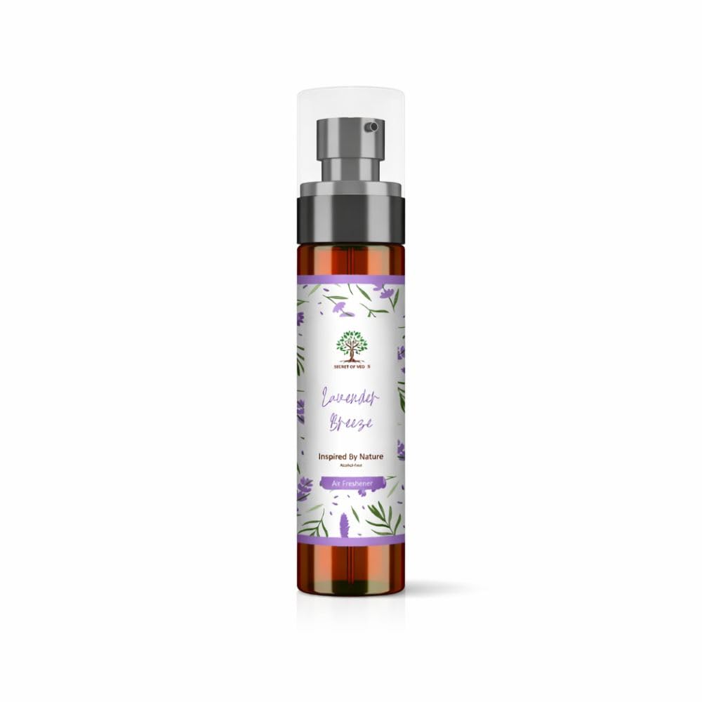 Room & Linen Spray 100ml Alcohol Free Air Freshener – Long Lasting Home Fragrance Mist for Bedroom, Bathroom, Car & Fabric Freshener – 12 Scents Available (Lavender Breeze)