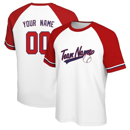 Image of ANTKING T-Shirt Custom Name Number Crewneck Short Sleeve for Men Youth Gifts