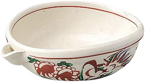Set of 10 Small Powdered Flower and Bird Single Mouth Pot, 9.1 x 7.3 x 2.8 inches (23 x 18.5 x 7 cm), Restaurant, Ryokan, Japanese Tableware, Restaurant, Commercial Use