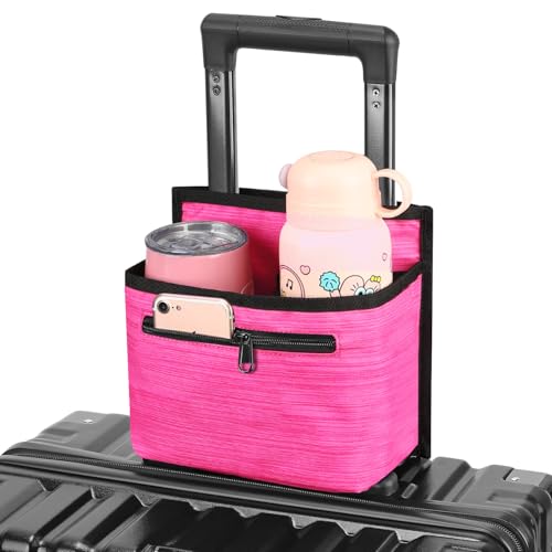 Image of Luggage Travel Cup Holder for Suitcase, Drink Carrier for Coffee Tumblers