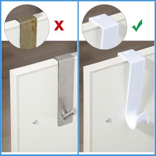 5er Set Türhaken,Handtuchhaken Universal,Schwarz Türhaken zum Einhängen Edelstahl, Türhakenleiste zum Einhängen,Robuste Kleiderhaken Tür,für Badezimmer Rahmenlose Glastür