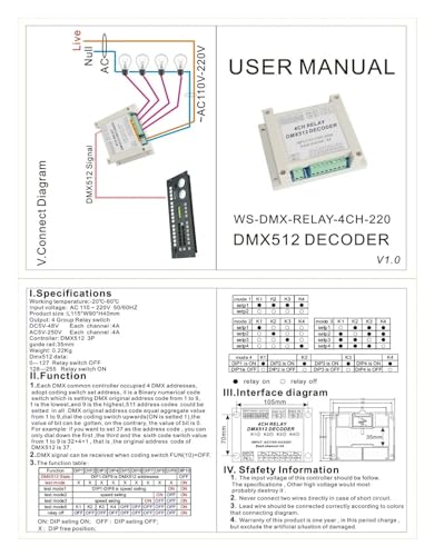 Décodeur DMX512 relais 4 canaux haute précision pour intégration LED RGB - 3