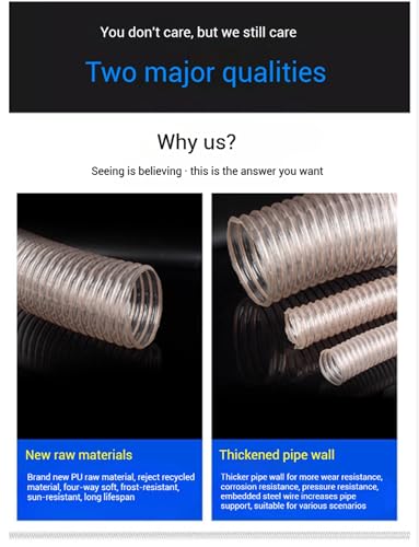 Tuyau flexible transparent polyuréthane PU pour évacuation 1,2mm - 6