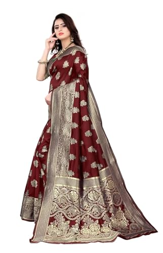 Image of C J Enterprise Women Banarasi Kanjivaram Style Saree