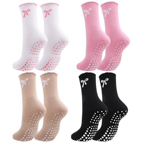 Image of Pilates Grip Yoga Socks for Women Cute Non Slip Socks