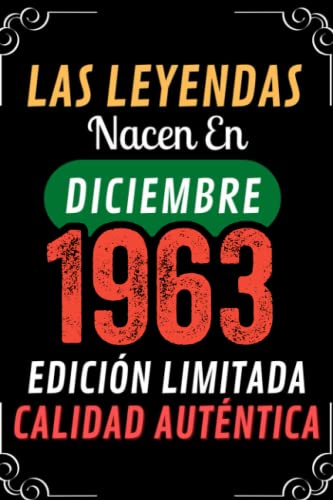 Cumpleaños Vintage Leyendas Nacen en Diciembre 1963: Regalo de 59 cumpleaños para mujeres y hombres, regalo de 59 cumpleaños para él/ella, Cuaderno Diario | regalos de Diciembre