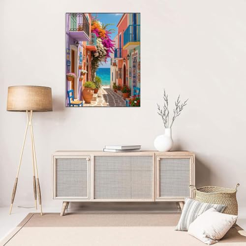 Image of WUSARPLY Seaside Scenery Stamped Cross Stitch Kits for Beginners Adults