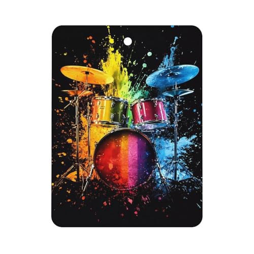 Colorful Drum Car Air Freshener Hanging Aromatherapy Tablets for Car Accessories Square