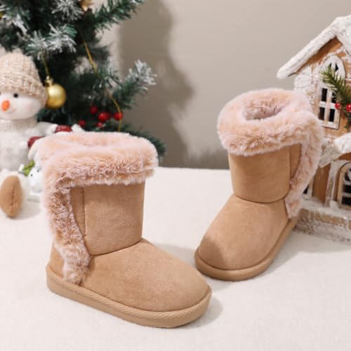 Image of Femizee Girls Boys Warm Winter Boots Kids Outdoor Snow Boots(Toddler /Little Kid)