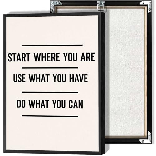 Modern Canvas Wall Art Motivational Prints Start Where You Are Us...