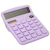 Avantage : Les boutons en plastique du clavier sont très sensibles et les gros boutons sont conçus pour éviter d'appuyer sur le mauvais bouton. La calculatrice de bureau avec un écran LCD de 12 chiffres affiche clairement de gros chiffres. Elle dispose d'un réglage automatique intelligent de mise en veille, ce qui permet d'économiser beaucoup d'énergie. Alimentation double, même si la batterie est épuisée, tant que l'énergie du panneau solaire est chargée à la lumière, elle peut être utilisée.