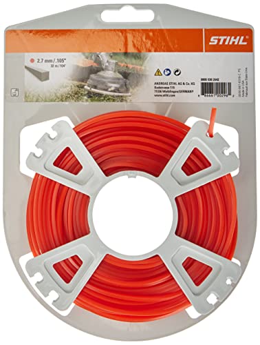 Stihl - Filo per falciatura quadrato, 2,7 mm x 32 m, 34 m, colore: Arancione