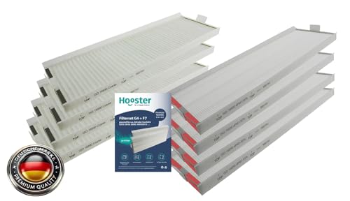 Hooster Conjunto de 4 filtros compatíveis com Zehnder ComfoAir Q350 (não ComfoAir 350) / Q450 / Q600 | filtros G4 F7 cada 4 unidades