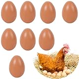 YouYuer Holzeier Nesteier für Hühner, 8PCS Künstliche Holzeier Helfen Beim Legen,Landwirtschaftliches Werkzeug für Geflügel,Falsche Eier aus Holz,Künstliche Holzeier Helfen Beim Legen Fördern