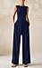 PRETTYGARDEN One Piece Jumpsuits for Women Dressy Casual Sleeveless Crewneck Wide Leg Rompers Jumpers 2026 Vacation Summer Outfits(Navy, L)