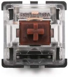 Gateron mx Brown Switch 3 pins with Transparent case for Mechanical Keyboard (Gateron Brown 3pins-10PCS)