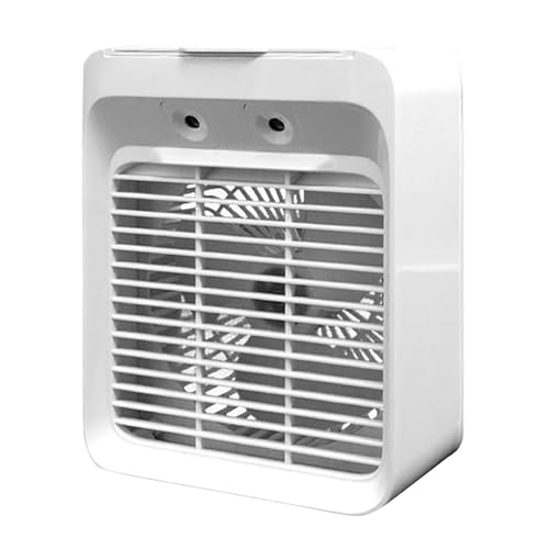 Mini ventilatore elettrico da tavolo USB con doppio nebulizzatore, silenzioso ventilatore portatile raffreddato ad acqua per il raffreddamento di ufficio e dormitorio