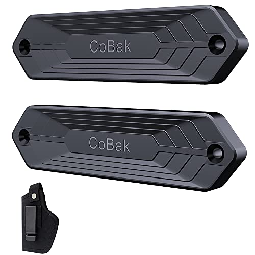 CoBak Gun Magnet Mount - Gun Mount with Silicone Coated, 45 Lbs, Tactical Firearm Accessory, Concealed Gun Holder for Handgun, Rifle, Shotgun, Pistol, Revolver, Truck, Car, Wall, Safe (2 Pack)