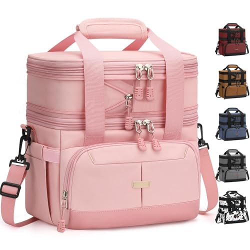 Pritent Lunch Box for Men Women Double Decker Insulated Lunch Bag for men Deal