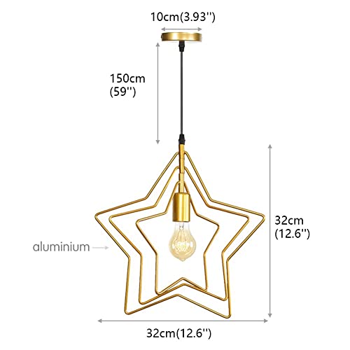 Lámpara colgante de techo de metal industrial de 3 luces LED interiores 4