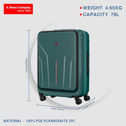 Image of WENGER, Amplix, Hardside Suitcase, Swiss Designed, Travel Luggage Bag for Business & Leisure