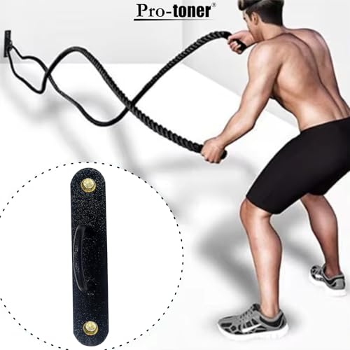 Image of Protoner Wall Mount Hook with Mounting Plate, Heavy-Duty Metal Snap for Battle Rope, Punching Bag Hanger, Boxing Bag, Hammock, Swing, Black