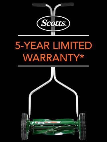 Image of Scotts 304-14S 14-Inch 5-Blade Push Reel Lawn Mower, Green