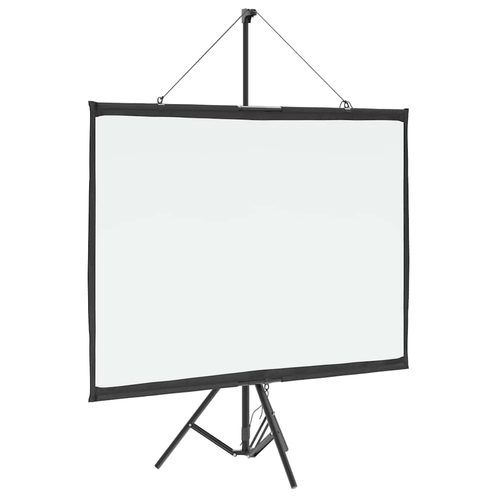 Écran de projection avec trépied 50" 4:3 en polyester blanc mat 105 x 85 cm sur pied portable pliable pour home cinéma, bureau, présentation, jardin